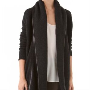 Vince Charcoal Gray Open Front Cardigan